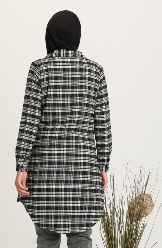 Plaid Tunic 2543-01 Black 2543-01