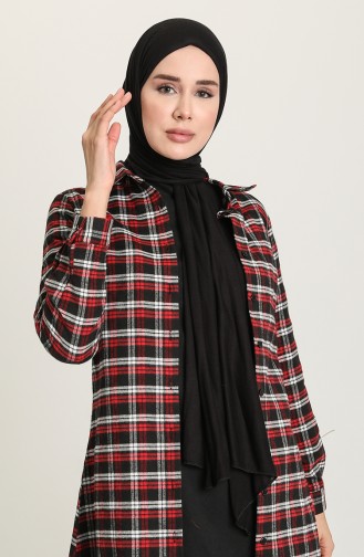 Plaid Tunic 2543-02 Red 2543-02