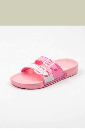 Pink Summer Slippers 3206.MM PEMBE-BEYAZ