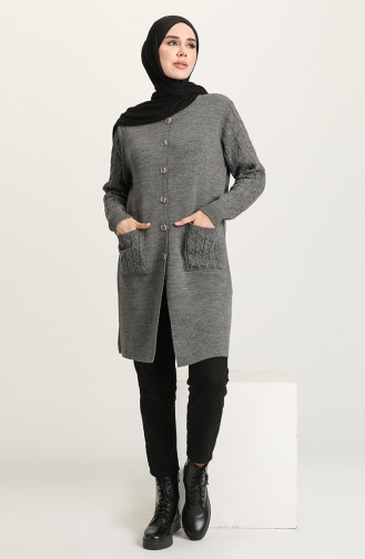 Grau Strickjacke 10259-06