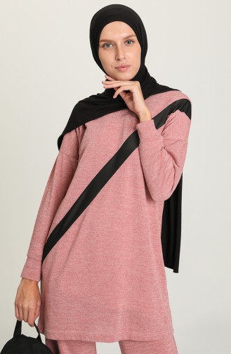 Beige-Rose Anzüge 9046-01