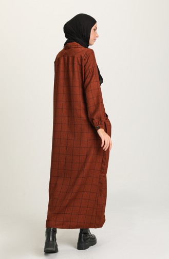 Tan Hijab Dress 22K8494-02