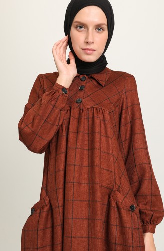 Tan Hijab Dress 22K8494-02