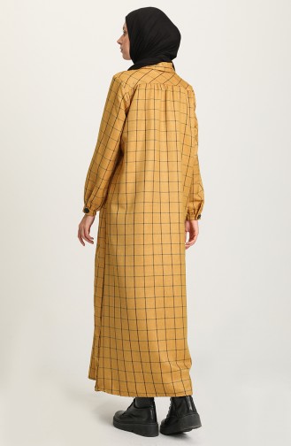Mustard Hijab Dress 22K8494-04
