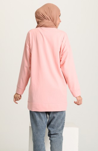 Düz Basic Tunik 2365-01 Pudra