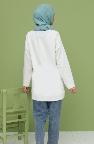 Düz Basic Tunik 2365-07 Ekru