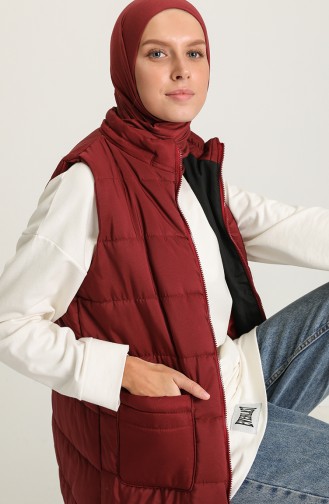 Gilet Sans Manches Bordeaux 1054-04