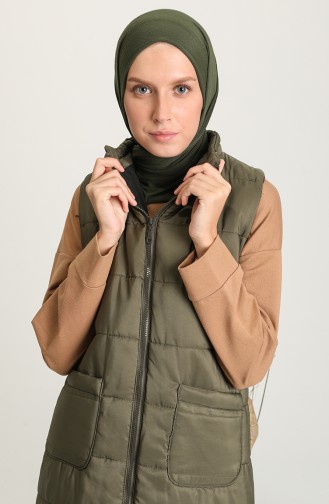 Khaki Strickjacke 1054-07