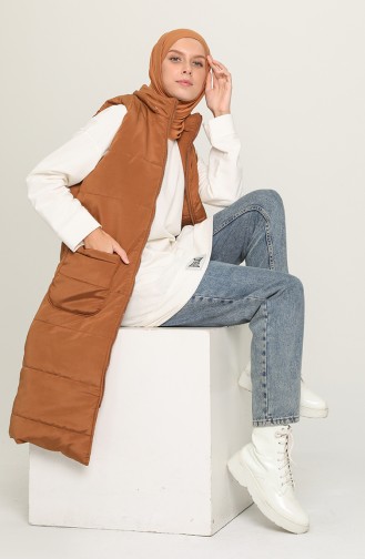 Tobacco Brown Gilet 1054A-01