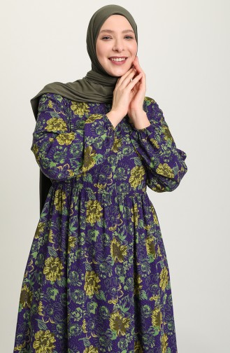 Purple Hijab Dress 60266-01