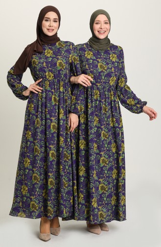 Purple Hijab Dress 60266-01