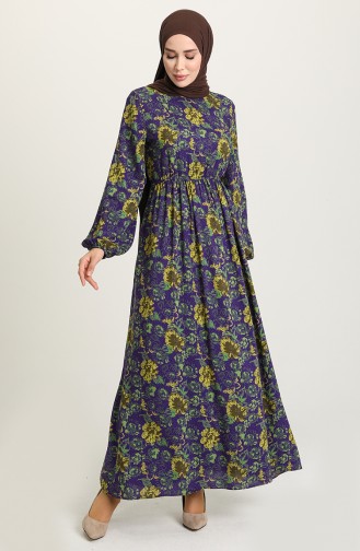 Purple Hijab Dress 60266-01
