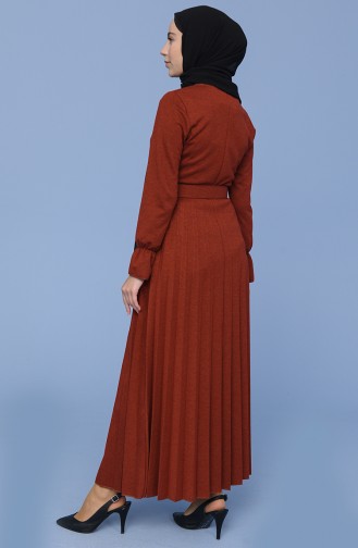 Robe Hijab Couleur brique 5426-06