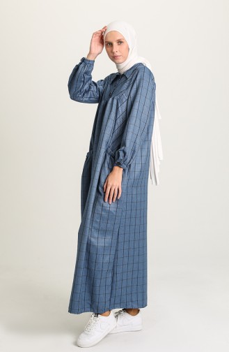 Indigo Hijab Dress 22K8494-01