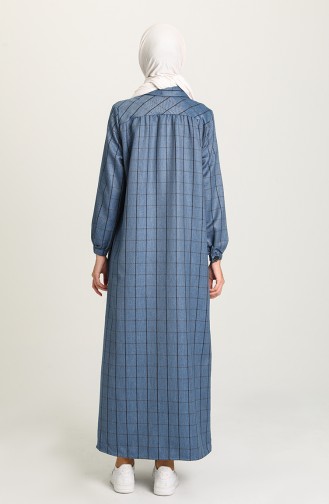 Indigo Hijab Dress 22K8494-01