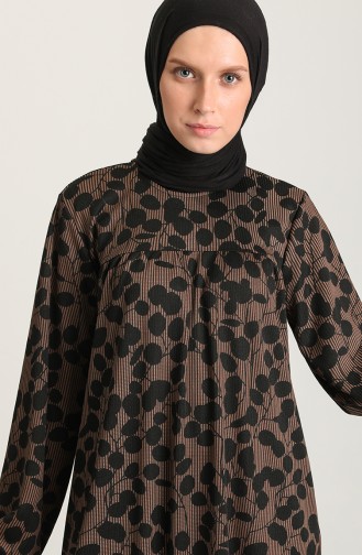 Beige Hijab Dress 22K8504-02