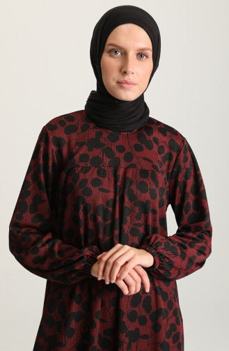 Robe Hijab Bordeaux 22K8504-03