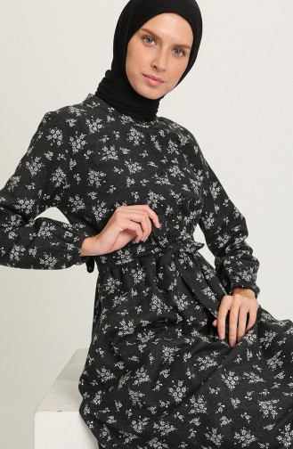 Schwarz Hijab Kleider 5069-01