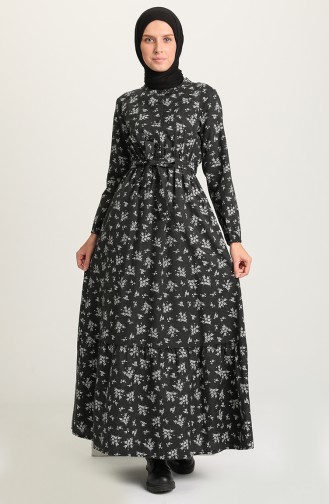 Black Hijab Dress 5069-01