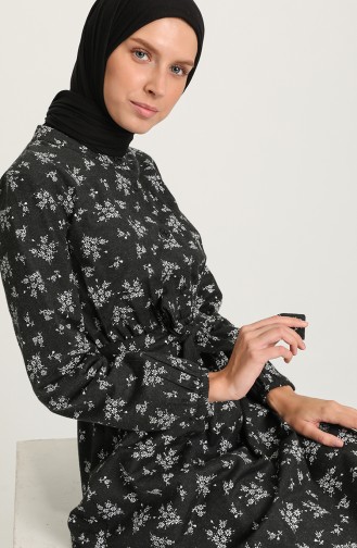 Schwarz Hijab Kleider 5069-01