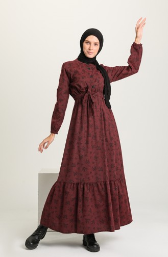 Robe Hijab Bordeaux 5069-04