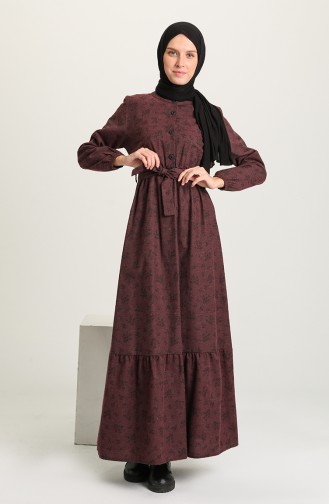فستان ارجواني داكن 5069-05