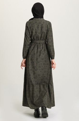 Khaki Hijab Dress 5069-06