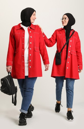 Red Trench Coats Models 8284-02