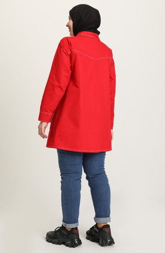 Red Trench Coats Models 8284-02