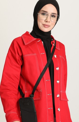 Red Trench Coats Models 8284-02