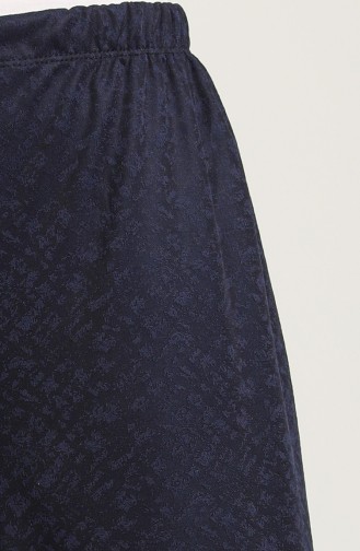 Desenli Bol Paça Pantolon 0249K-02 Lacivert