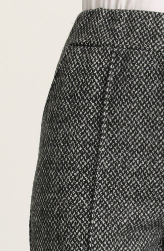 Desenli Kışlık Pantolon 0082-01 Siyah