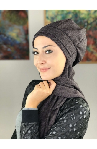Çarkıfelek Kırçıllı Tokalı Atkılı Bere 10AB12EKM-01 Orta Mor