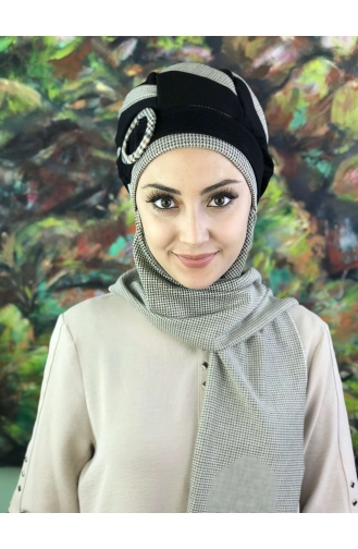 Cream Ready to Wear Turban 21EY3-01