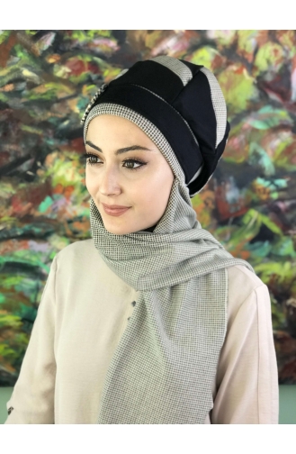 Cream Ready to Wear Turban 21EY3-01