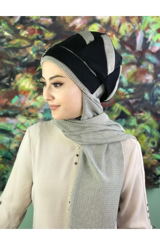 Cream Ready to wear Turban 21EY3-01