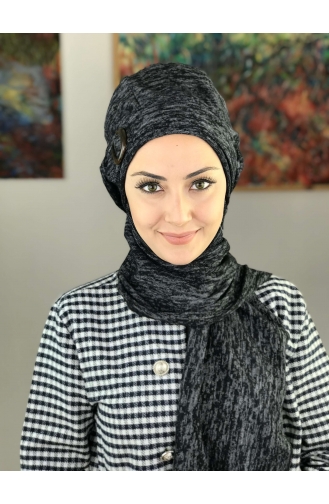 Anthracite Ready to Wear Turban 7AB12EKM-01