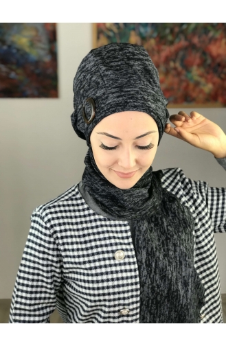 Anthracite Ready to Wear Turban 7AB12EKM-01