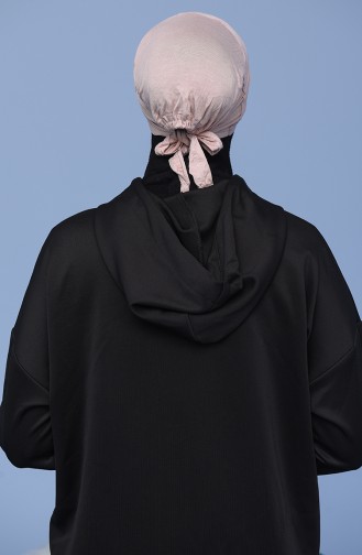 Likralı Dikişsiz Bone 70197-09 Pudra