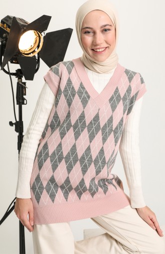 Gray Sweater Vest 4378-01