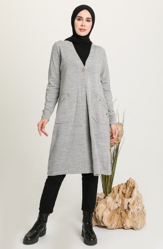 Grau Strickjacke 8002-01