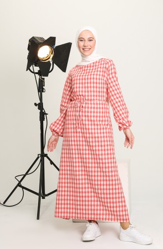 Red Hijab Dress 1060-01