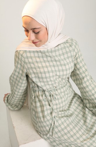 White Hijab Dress 1060-03