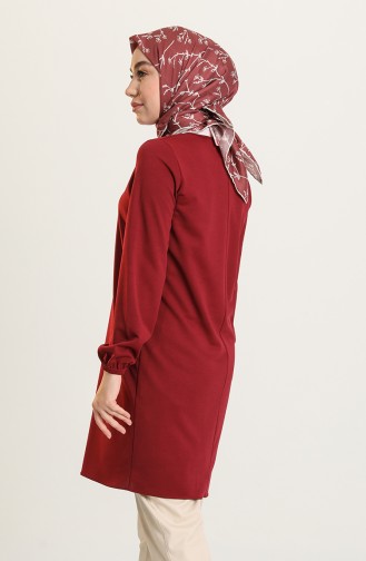 Kolyeli Tunik 1100-04 Bordo