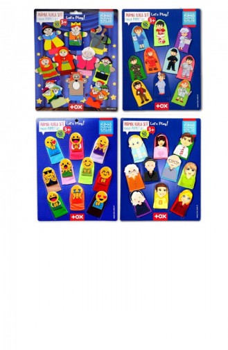 4 Set 40 Parça Tox Masal Kahramanları Aile Bireyleri Meslekler Ve Emojiler Parmak Kukla T225 T106 T75 2 T76 2 T040300306