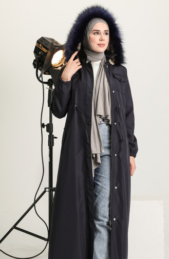 Navy Blue Winter Coat 4072-02