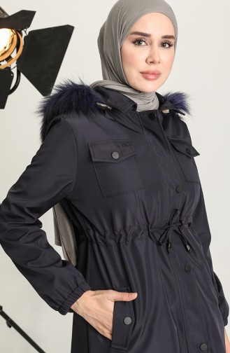 Navy Blue Winter Coat 4072-02