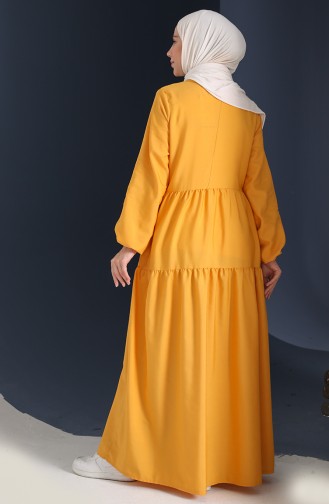 Mustard Hijab Dress 1687B-01