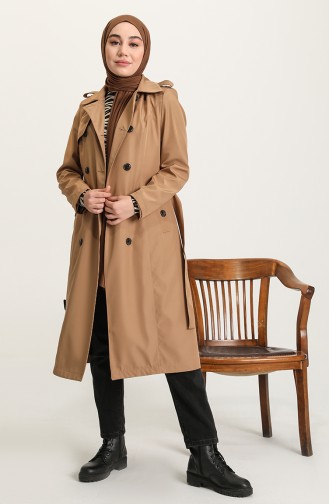 Beige Trench Coats Models 1000-01