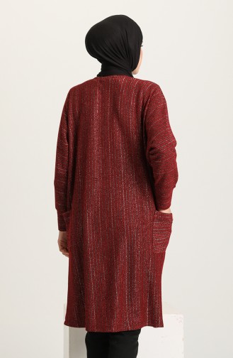 Yarasa Kol Cepli Tunik 4718-05 Bordo